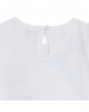 Camiseta manga corta blanca flores niña Camiseta manga corta blanca flores niña