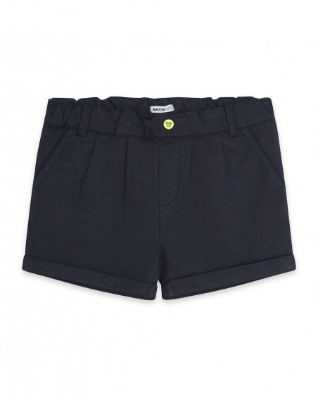 Short nath kids by tuc tuc con cintura azul marino niña Short nath kids by tuc tuc con cintura azul marino niña