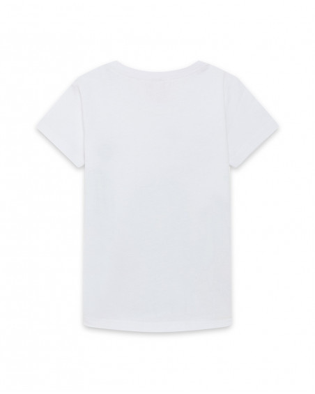 Camiseta manga corta blanca cactus niño