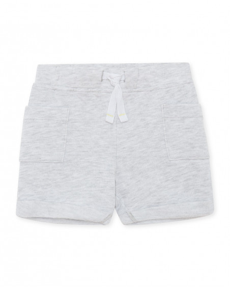 Bermuda felpa gris bolsillos niño Bermuda felpa gris bolsillos niño
