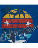 Camiseta manga corta azul dibujo playa niño