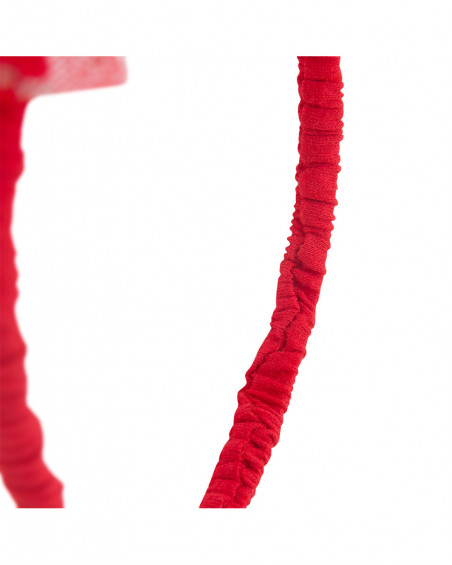 Diadema rígida roja lazo niña Diadema rígida roja lazo niña