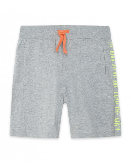 Bermuda nath kids by tuc tuc gris claro con cordón naranja niño Bermuda nath kids by tuc tuc gris claro con cordón naranja niño