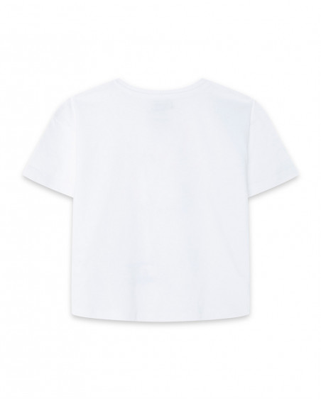 Camiseta manga corta nath kids by tuc blanca dibujo chica niña Camiseta manga corta nath kids by tuc blanca dibujo chica niña