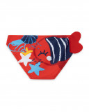 Culetín baño rojo estrellas de mar niña Culetín baño rojo estrellas de mar niña