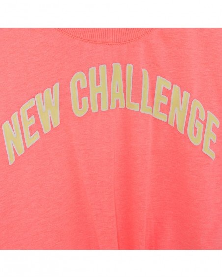 Camiseta manga corta nath kids by tuc tuc rosa nudo niña