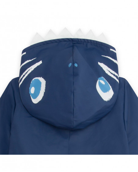 Gabardina capucha azul tiburón niño