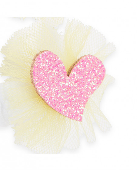 Set 2 coleteros amarillos corazones niña Set 2 coleteros amarillos corazones niña