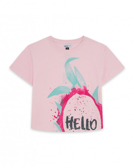 Camiseta manga corta nath kids by tuc tuc rosa fruta niña