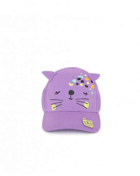 Visera sarga malva orejas niña Visera sarga malva orejas niña