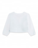Chaqueta tricot blanca con estampado paisaje recien nacido niña Chaqueta tricot blanca con estampado paisaje recien nacido niña