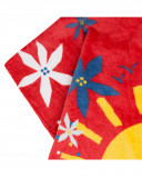 Poncho baño naranja estampado sol niña Poncho baño naranja estampado sol niña