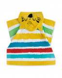 Poncho baño rayas multicolor texto y frutas niño Poncho baño rayas multicolor texto y frutas niño