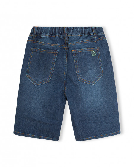 Bermuda nath kids by tuc tuc azul denim con cordón niño