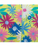 Blusa popelín manga corta verde estampado flores niña Blusa popelín manga corta verde estampado flores niña