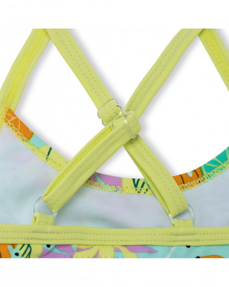Bikini verde estampado hojas niña Bikini verde estampado hojas niña