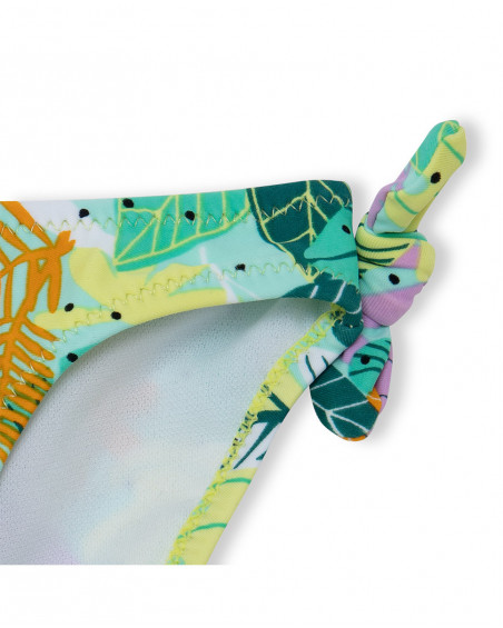 Bikini verde estampado hojas niña Bikini verde estampado hojas niña
