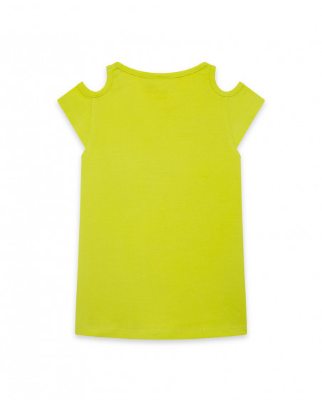 Camiseta sin mangas verde lima mensaje niña Camiseta sin mangas verde lima mensaje niña