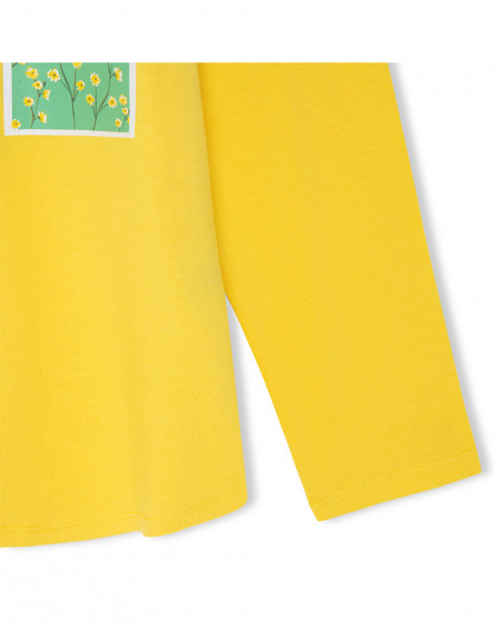 Camiseta manga larga nath kids by tuc tuc amarilla flores niña