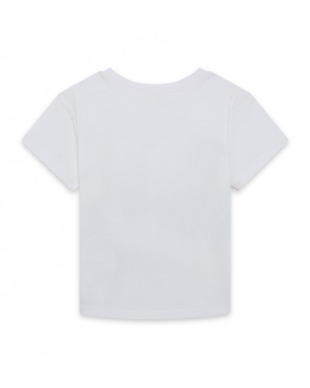 Camiseta manga corta blanca camaleón niño