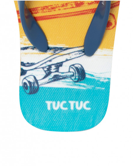 Chanclas azul y naranja skate niño Chanclas azul y naranja skate niño