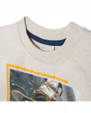 Sudadera felpa cerrada beige skate niño Sudadera felpa cerrada beige skate niño