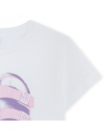 Camiseta manga corta nath kids by tuc tuc blanca sandalias niña