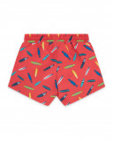 Bermuda baño coral con estampado tablas surf niño Bermuda baño coral con estampado tablas surf niño