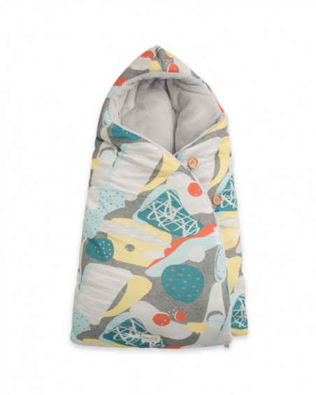 Saco arrullo capucha elements gris Saco arrullo capucha elements gris