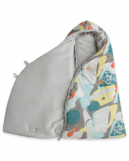 Saco arrullo capucha elements gris Saco arrullo capucha elements gris