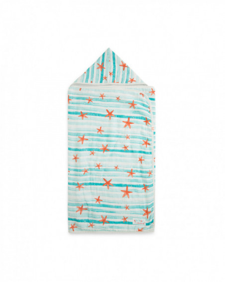 Capa baño muselina bambú + rizo starfish verde Capa baño muselina bambú + rizo starfish verde