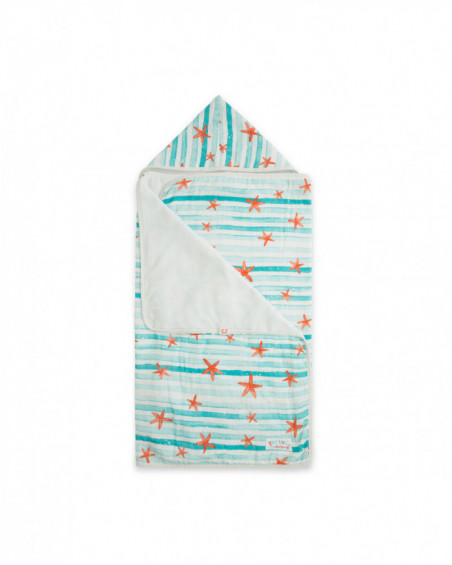 Capa baño muselina bambú + rizo starfish verde Capa baño muselina bambú + rizo starfish verde