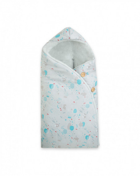 Saco arrullo capucha little forest gris Saco arrullo capucha little forest gris