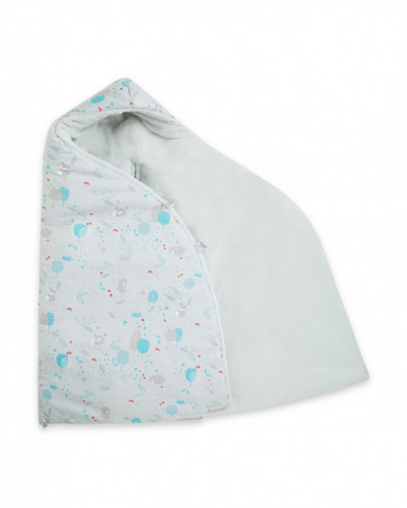 Saco arrullo capucha little forest gris Saco arrullo capucha little forest gris