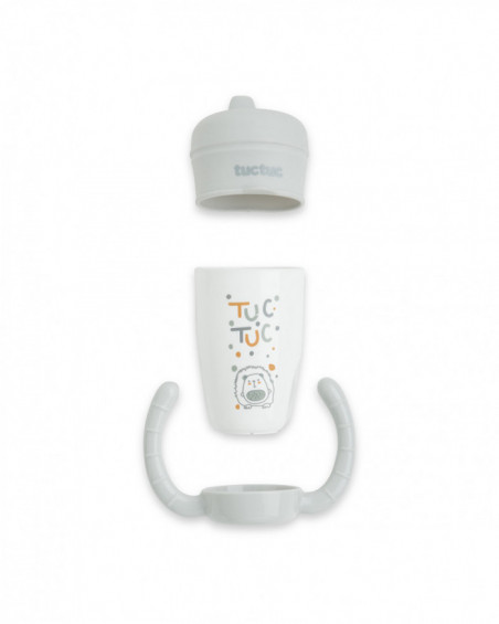 Taza evolutiva con asas y tetina silicona tuctuc&friends gris Taza evolutiva con asas y tetina silicona tuctuc&friends gris