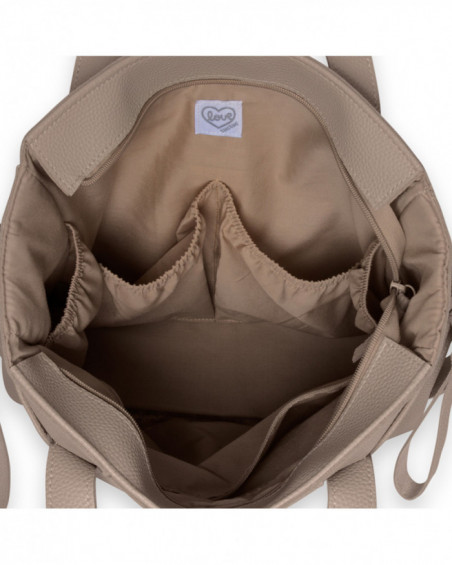 Bolso panera + cambiador polipiel love visón Bolso panera + cambiador polipiel love visón