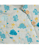 Saco capucha y arnés 3 seasons hello dino azul Saco capucha y arnés 3 seasons hello dino azul