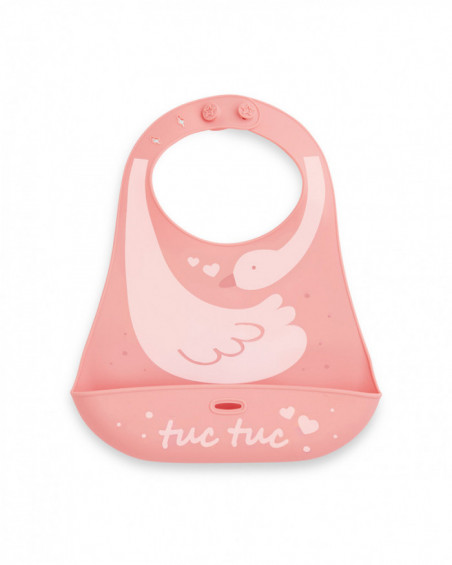 Babero silicona plegable lady bird rosa Babero silicona plegable lady bird rosa