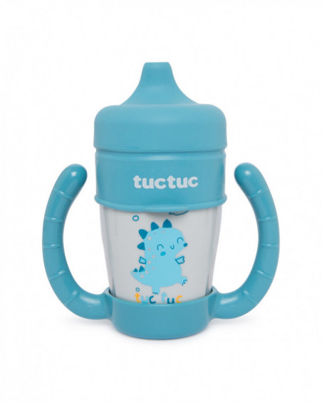 Taza evolutiva con asas y tetina silicona hello dino gris Taza evolutiva con asas y tetina silicona hello dino gris