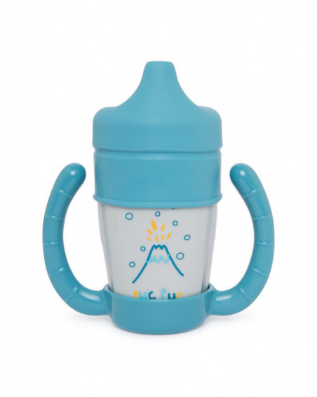 Taza evolutiva con asas y tetina silicona hello dino gris Taza evolutiva con asas y tetina silicona hello dino gris