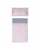 Edredón+protector cuna 120x60 little forest rosa Edredón+protector cuna 120x60 little forest rosa