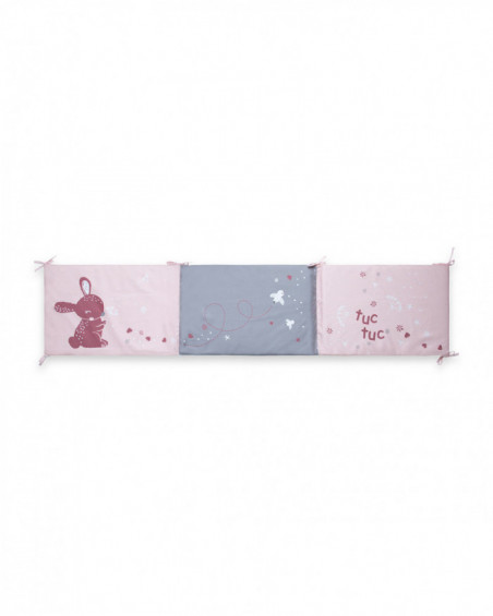 Edredón+protector cuna 120x60 little forest rosa Edredón+protector cuna 120x60 little forest rosa