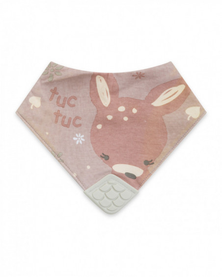 Babero bandana little forest rosa Babero bandana little forest rosa