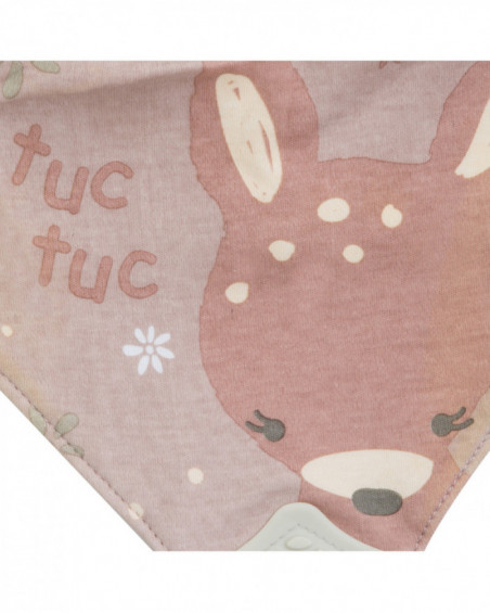 Babero bandana little forest rosa Babero bandana little forest rosa