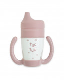 Taza evolutiva con asas y tetina silicona little forest rosa Taza evolutiva con asas y tetina silicona little forest rosa