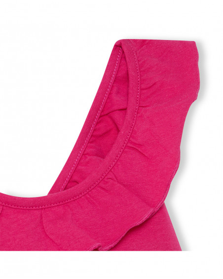 Camiseta tirantes nath kids by tuc tuc fucsia volantes niña Camiseta tirantes nath kids by tuc tuc fucsia volantes niña