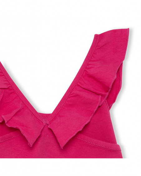 Camiseta tirantes nath kids by tuc tuc fucsia volantes niña Camiseta tirantes nath kids by tuc tuc fucsia volantes niña