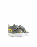 Zapatitos felpa gris niño winter rainbow Zapatitos felpa gris niño winter rainbow
