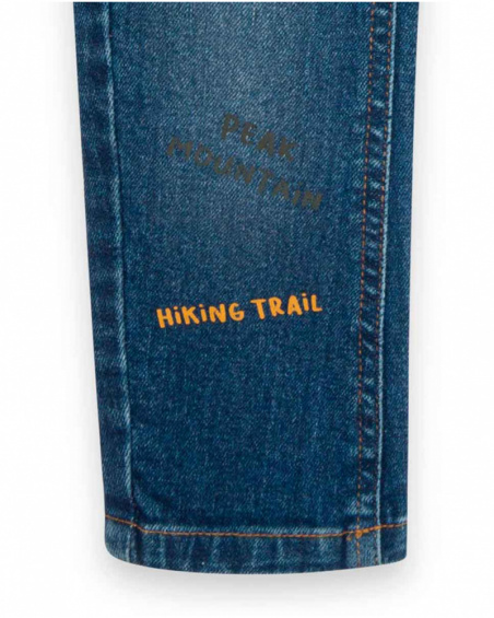 Pantalón denim azul niño hiking trail