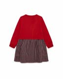 Vestido felpa y punto rojo niña j'adore l Vestido felpa y punto rojo niña j'adore l